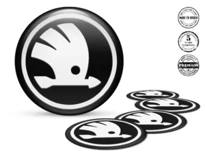 Skoda Ruota Adesivo Logo Design Cupola Resina